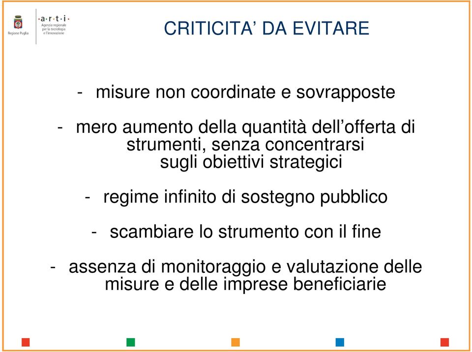 strategici - regime infinito di sostegno pubblico - scambiare lo strumento con