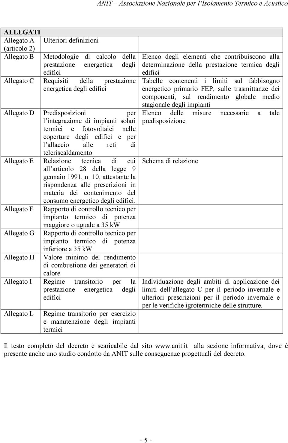 cui all articolo 28 della lee 9 gennaio 1991, n. 10, attestante la rispondenza alle prescrizioni in materia dei contenimento del Allegato F Allegato G consumo energetico degli edifici.