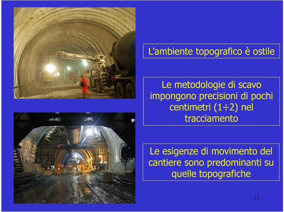 2) nel tracciamento Le esigenze di movimento del