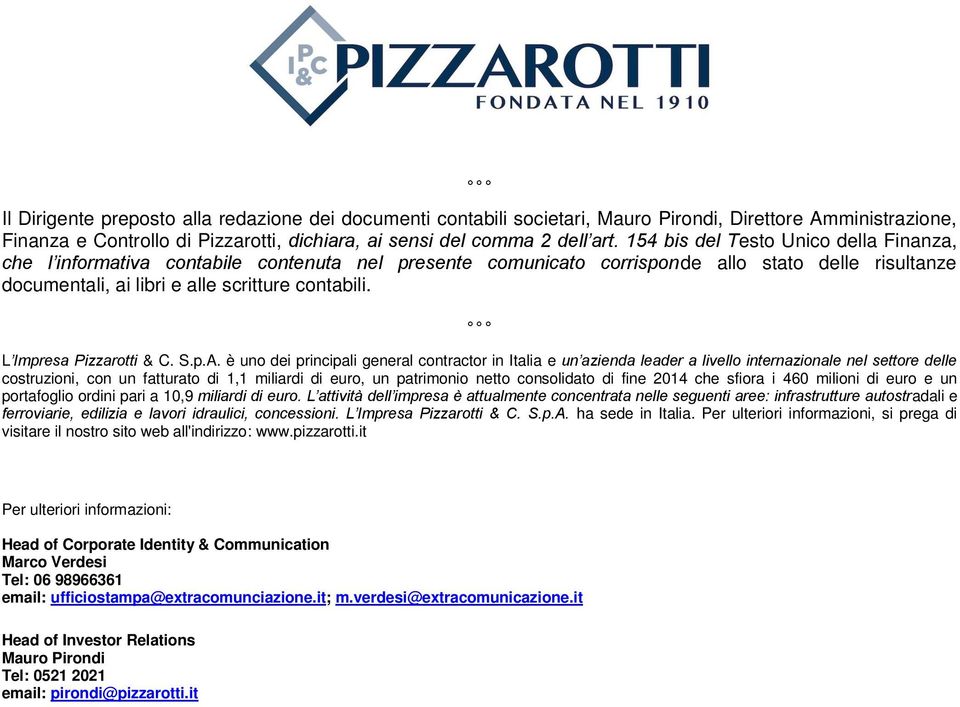 L Impresa Pizzarotti & C. S.p.A.