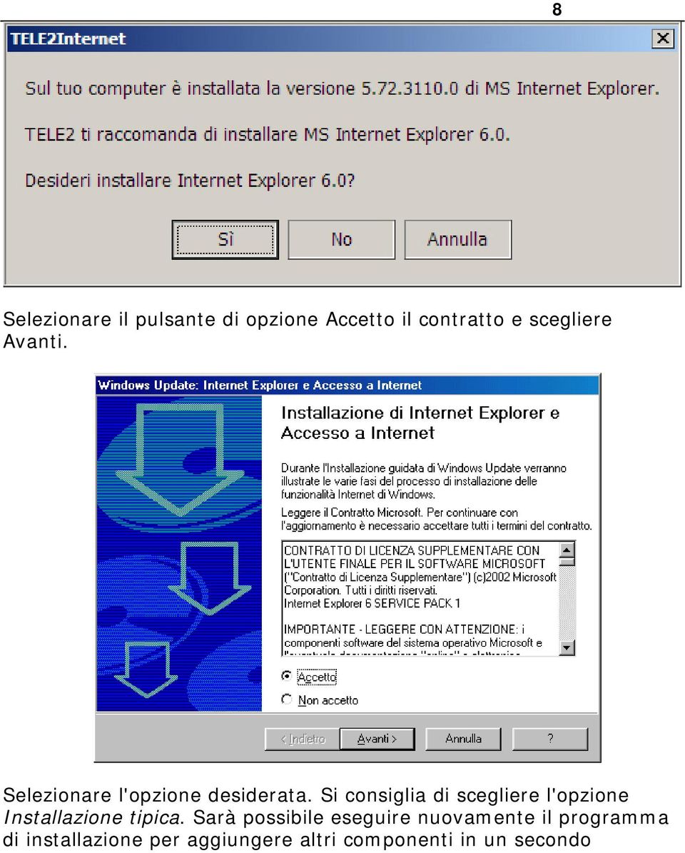 Si consiglia di scegliere l'opzione Installazione tipica.