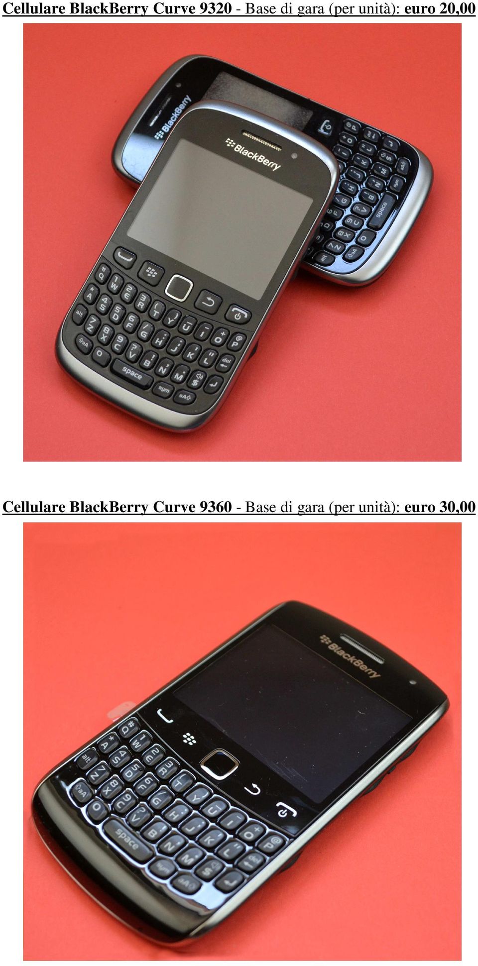 20,00 Cellulare BlackBerry Curve