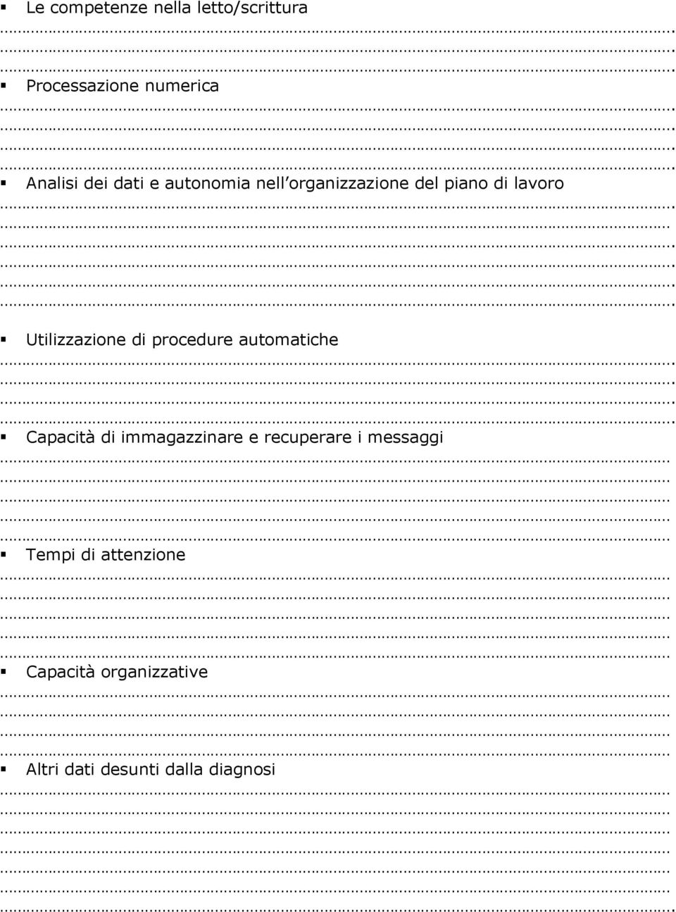 .... Utilizzazione di procedure automatiche.