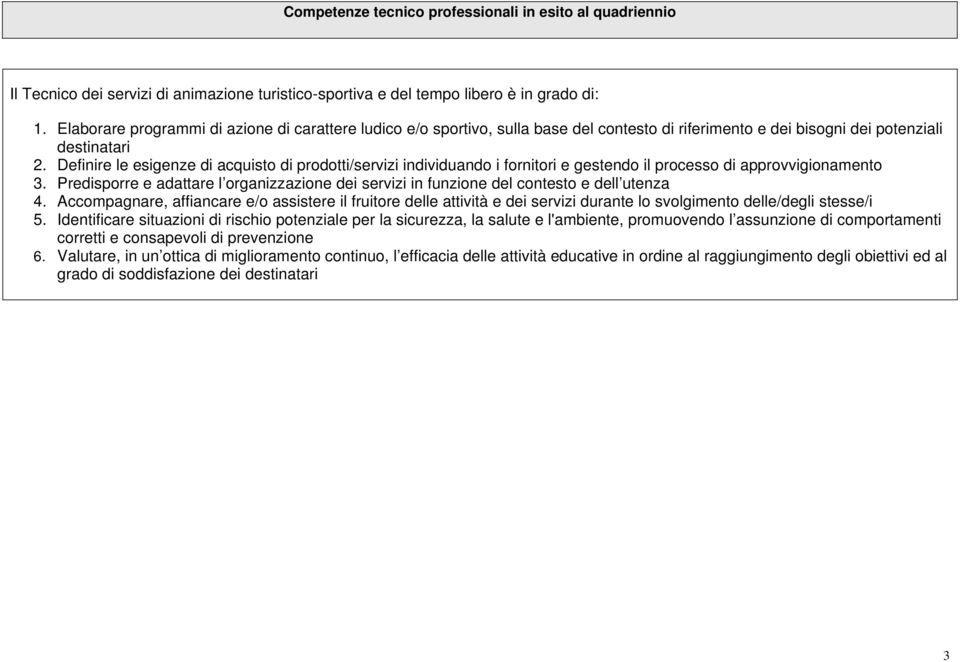 Definire le esigenze di acquisto di prodotti/servizi individuando i fornitori e gestendo il processo di approvvigionamento 3.