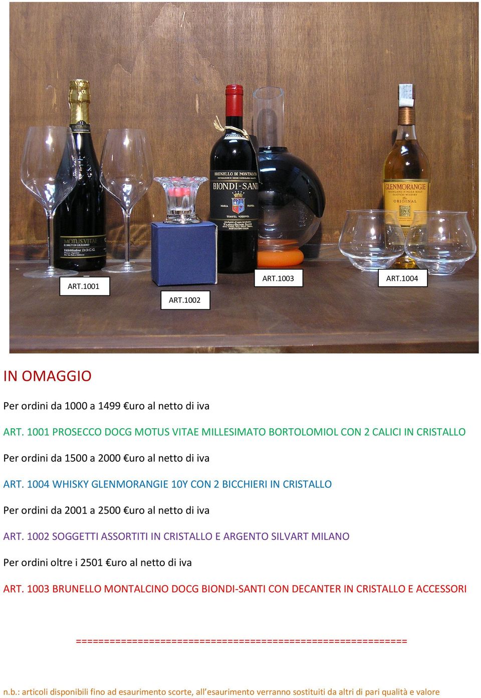 1004 WHISKY GLENMORANGIE 10Y CON 2 BICCHIERI IN CRISTALLO Per ordini da 2001 a 2500 uro al netto di iva ART.