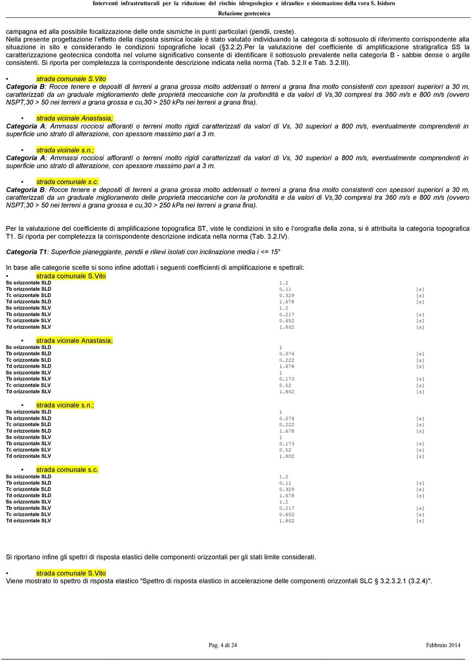 condizioni topografiche locali ( 3.2.2).