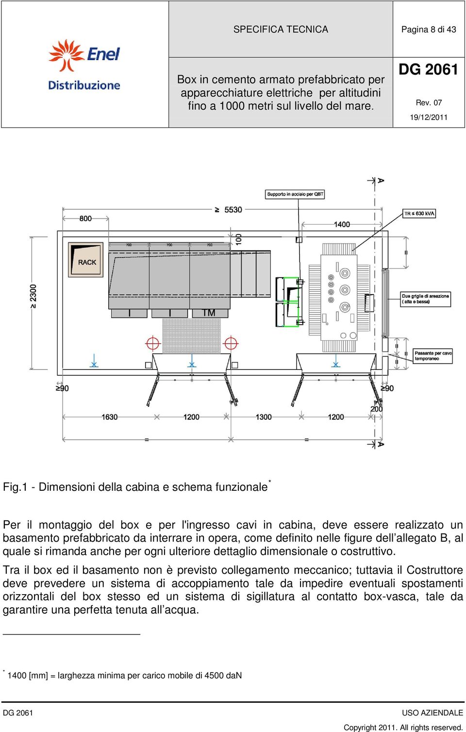 opera, come definito nelle figure dell allegato B, al quale si rimanda anche per ogni ulteriore dettaglio dimensionale o costruttivo.