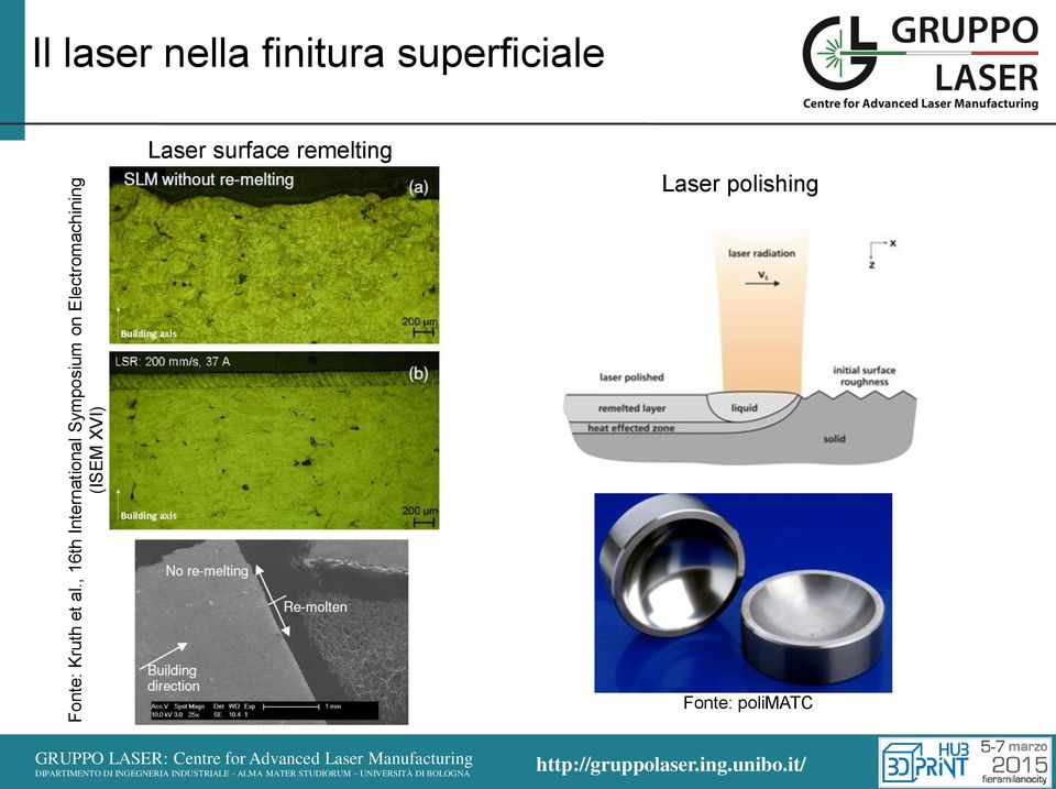 Electromachining (ISEM XVI) Il laser nella