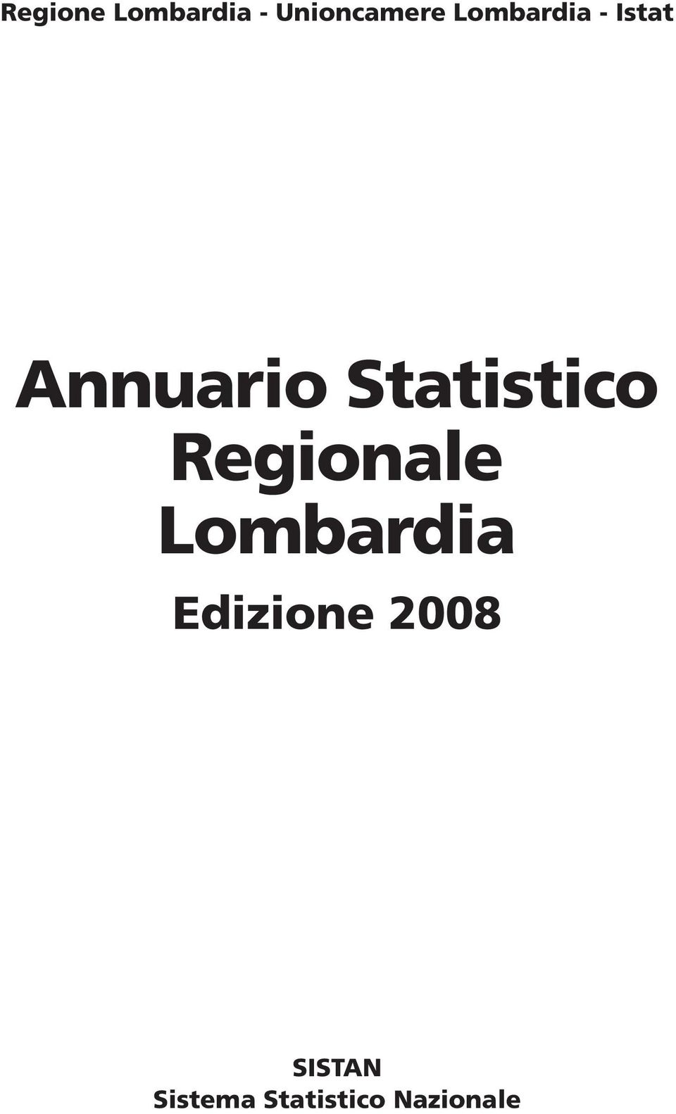 Statistico Regionale Lombardia