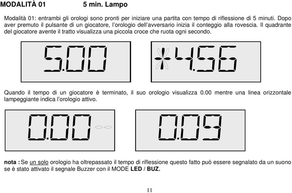 Il quadrante del giocatore avente il tratto visualizza una piccola croce che ruota ogni secondo.