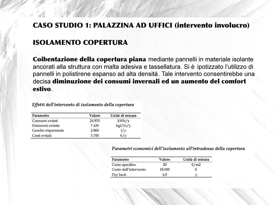 tassellatura. Si è ipotizzato l utilizzo di pannelli in polistirene espanso ad alta densità.