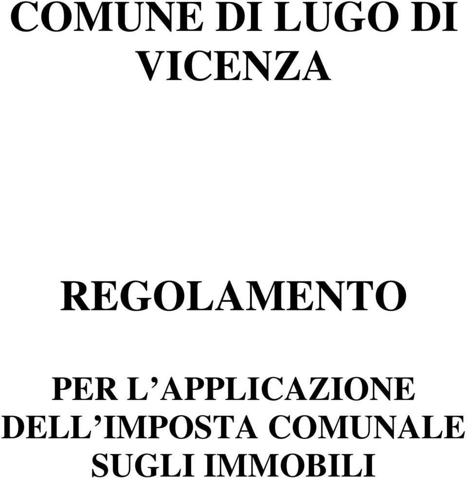 L APPLICAZIONE DELL