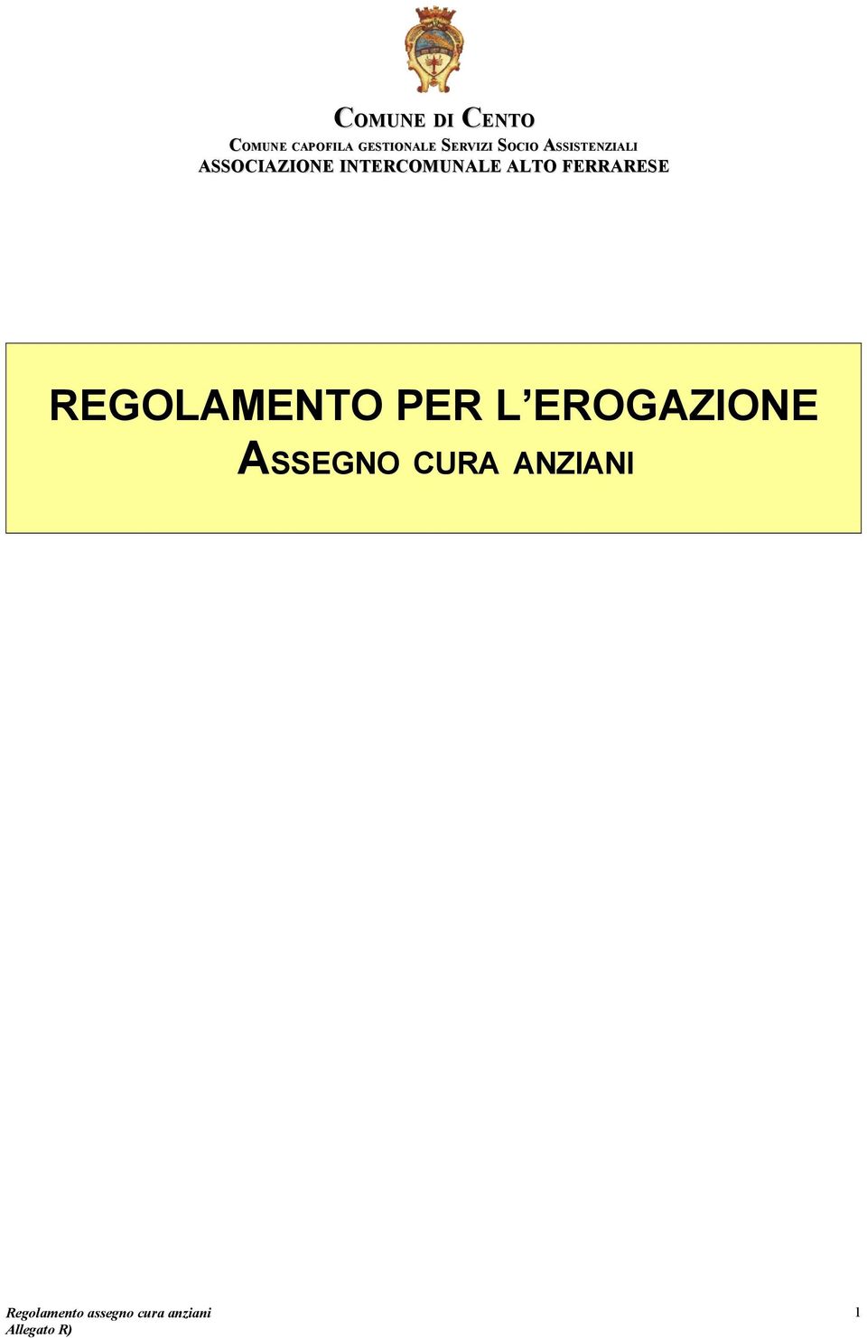 ASSOCIAZIONE INTERCOMUNALE ALTO