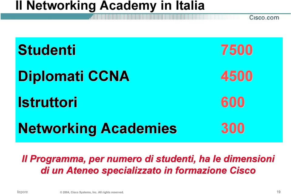 di studenti, ha le dimensioni di un Ateneo specializzato in