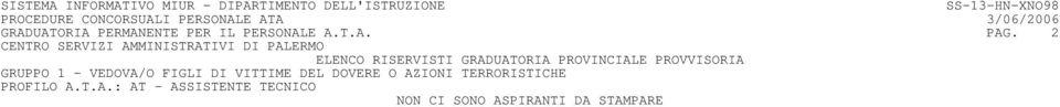 2 GRUPPO 1 - VEDOVA/O FIGLI DI VITTIME