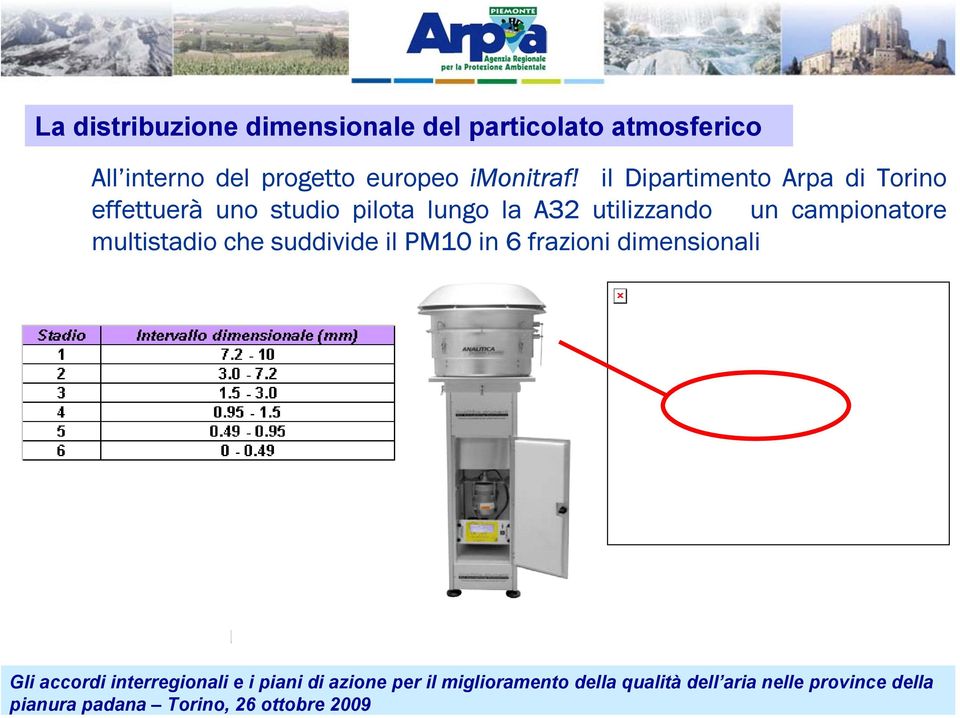 il Dipartimento Arpa di Torino effettuerà uno studio pilota lungo