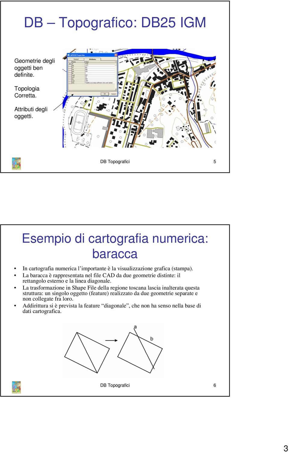 La baracca è rappresentata nel file CAD da due geometrie distinte: il rettangolo esterno e la linea diagonale.