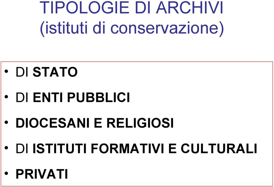 PUBBLICI DIOCESANI E RELIGIOSI DI