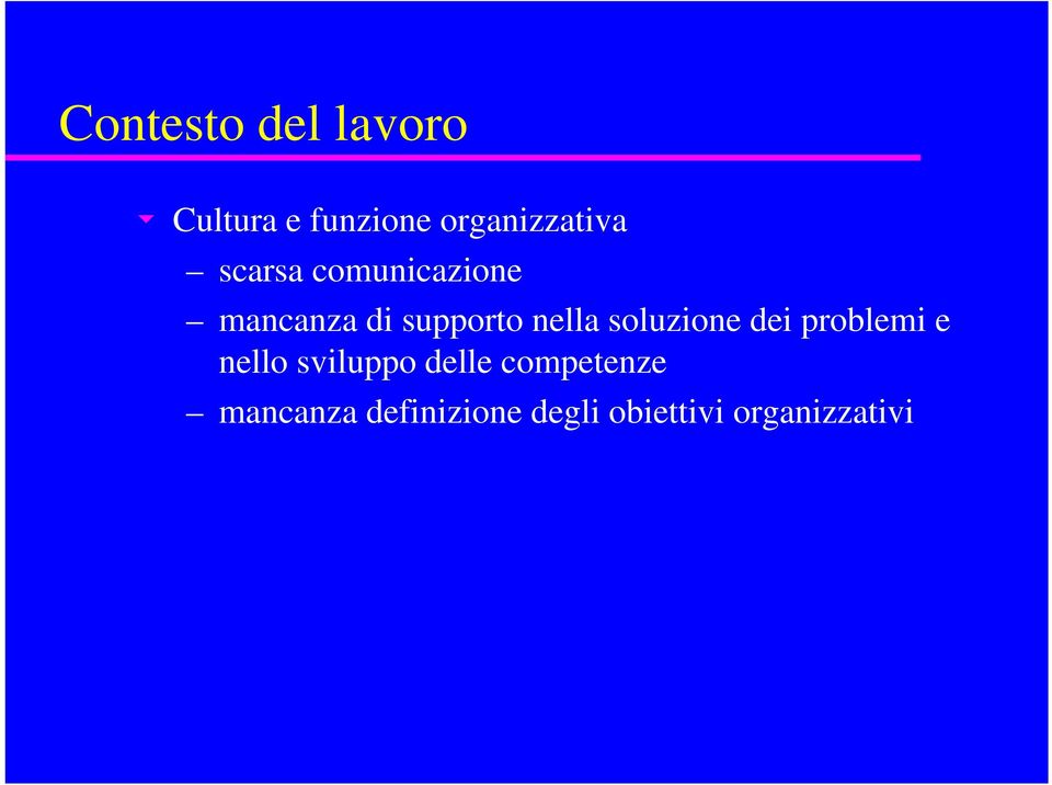 supporto nella soluzione dei problemi e nello