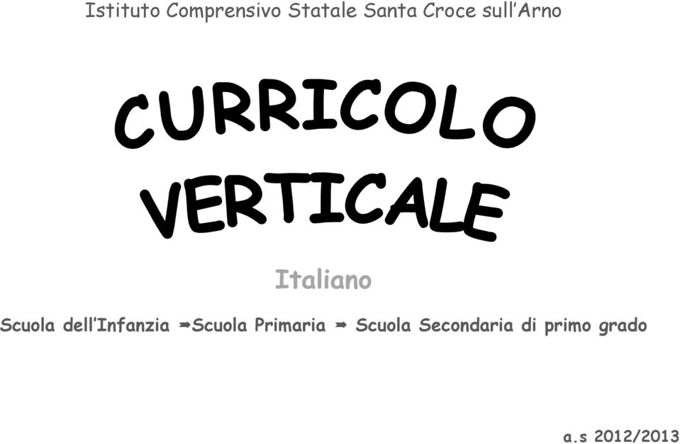 dell Infanzia Scuola Primaria