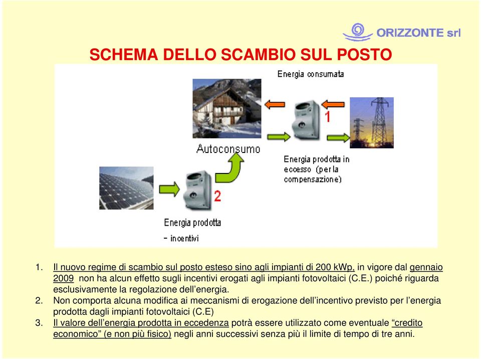 agli impianti fotovoltaici (C.E.) poiché riguarda esclusivamente la regolazione dell energia. 2.