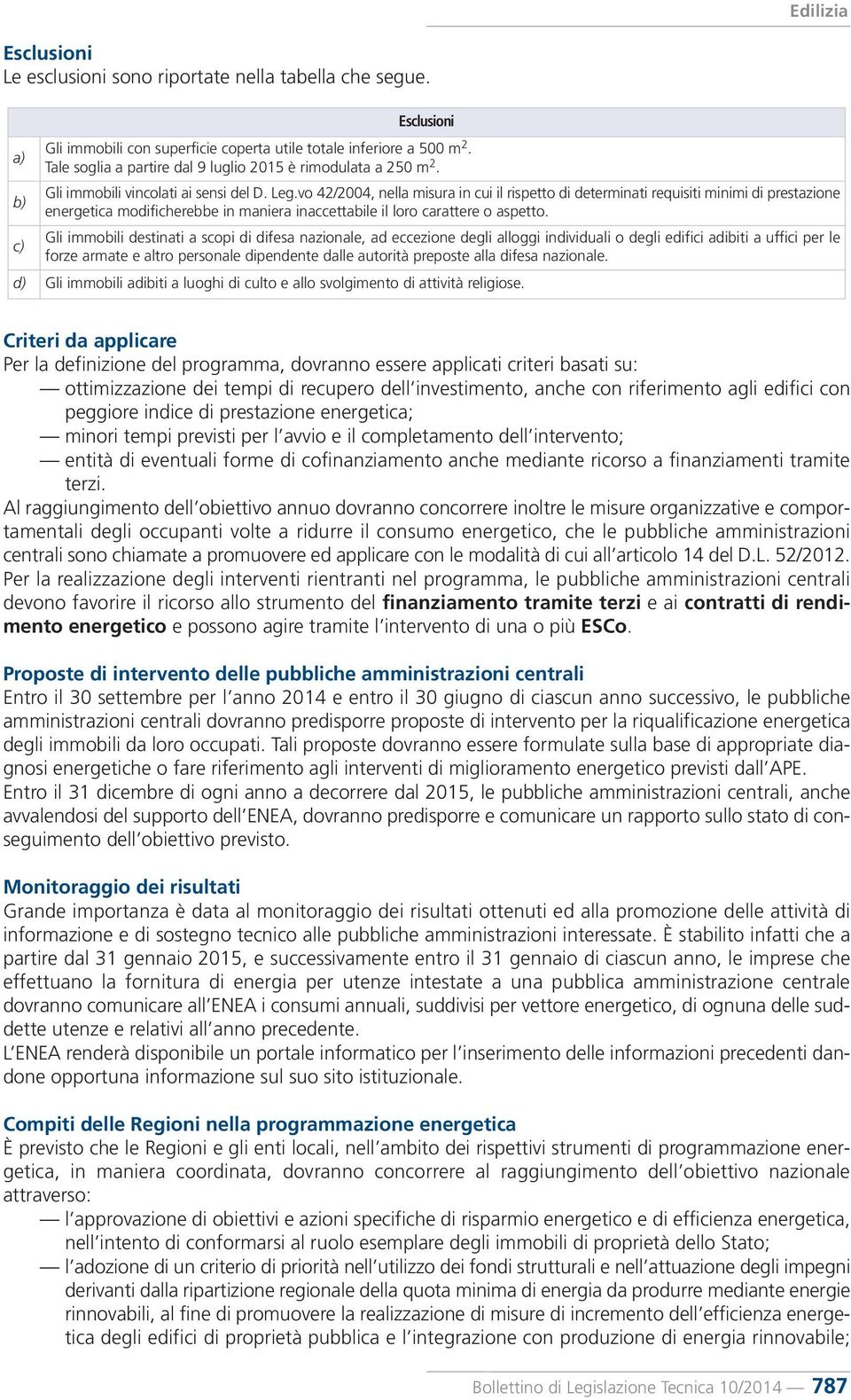 vo 42/2004, nella misura in cui il rispetto di determinati requisiti minimi di prestazione energetica modificherebbe in maniera inaccettabile il loro carattere o aspetto.