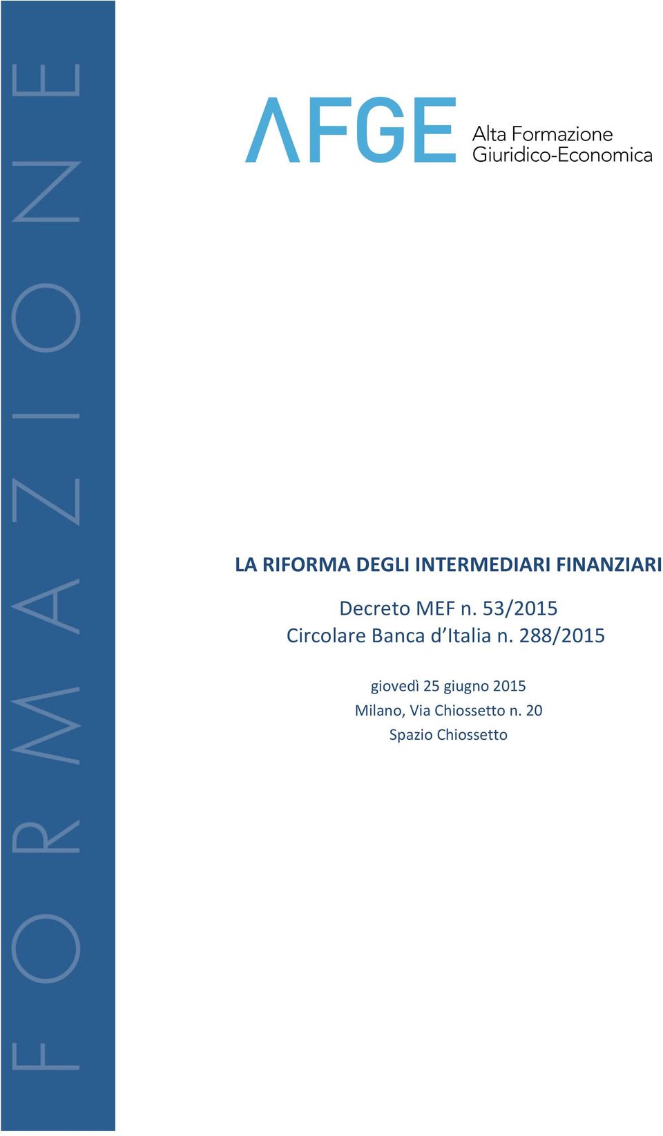 53/2015 Circolare Banca d Italia n.