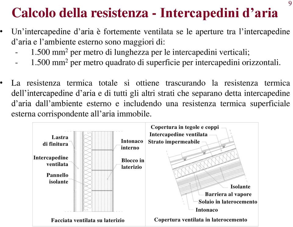 La rsstnza trmca total s ottn trascurando la rsstnza trmca dll ntrcapdn d ara d tutt gl altr strat ch sparano dtta ntrcapdn d ara dall ambnt strno ncludndo una rsstnza trmca suprfcal