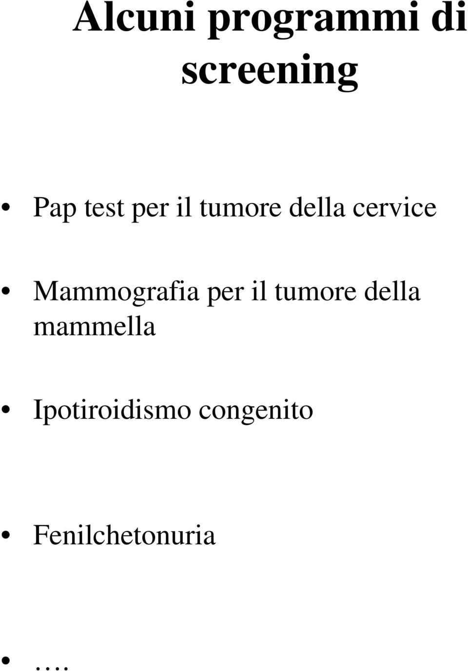 Mammografia per il tumore della