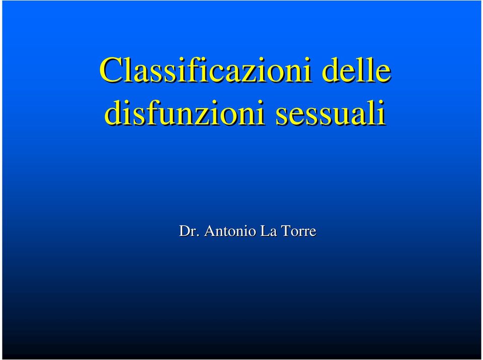 disfunzioni