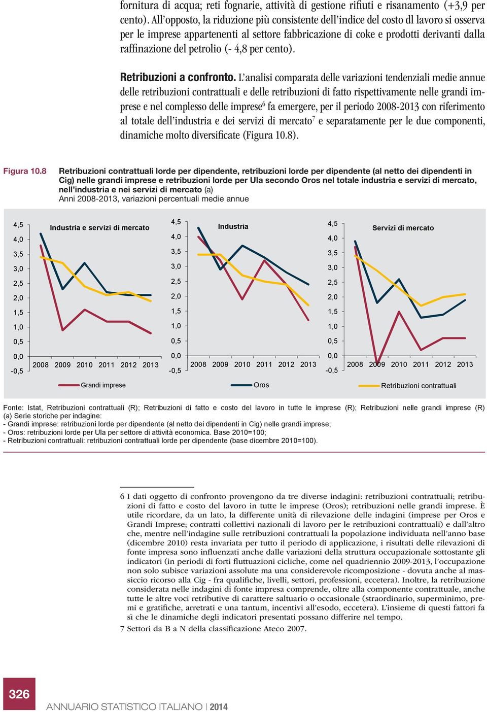 (- 4,8 per cento). Retribuzioni a confronto.