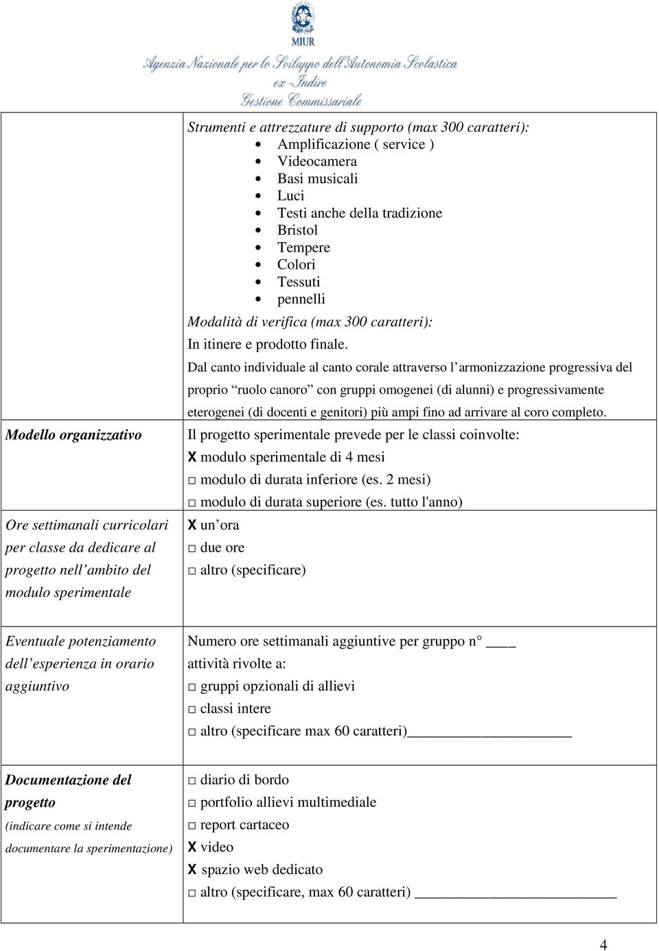 Dal canto individuale al canto corale attraverso l armonizzazione progressiva del proprio ruolo canoro con gruppi omogenei (di alunni) e progressivamente eterogenei (di docenti e genitori) più ampi