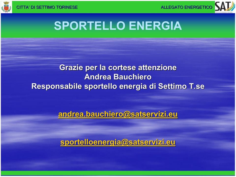 sportello energia di Settimo T.se andrea.