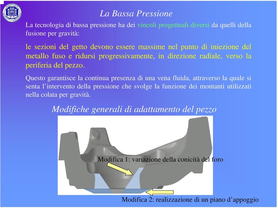 Questo garantisce la continua presenza di una vena fluida, attraverso la quale si senta l intervento della pressione che svolge la funzione dei montanti