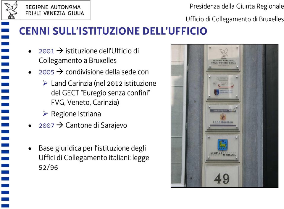 GECT Euregio senza confini FVG, Veneto, Carinzia) Regione Istriana 2007Cantone di