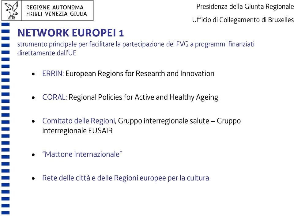 Regional Policies for Active and Healthy Ageing Comitato delle Regioni, Gruppo interregionale