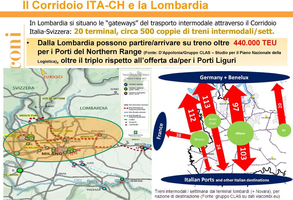 Dalla Lombardia possono partire/arrivare su treno oltre 440.