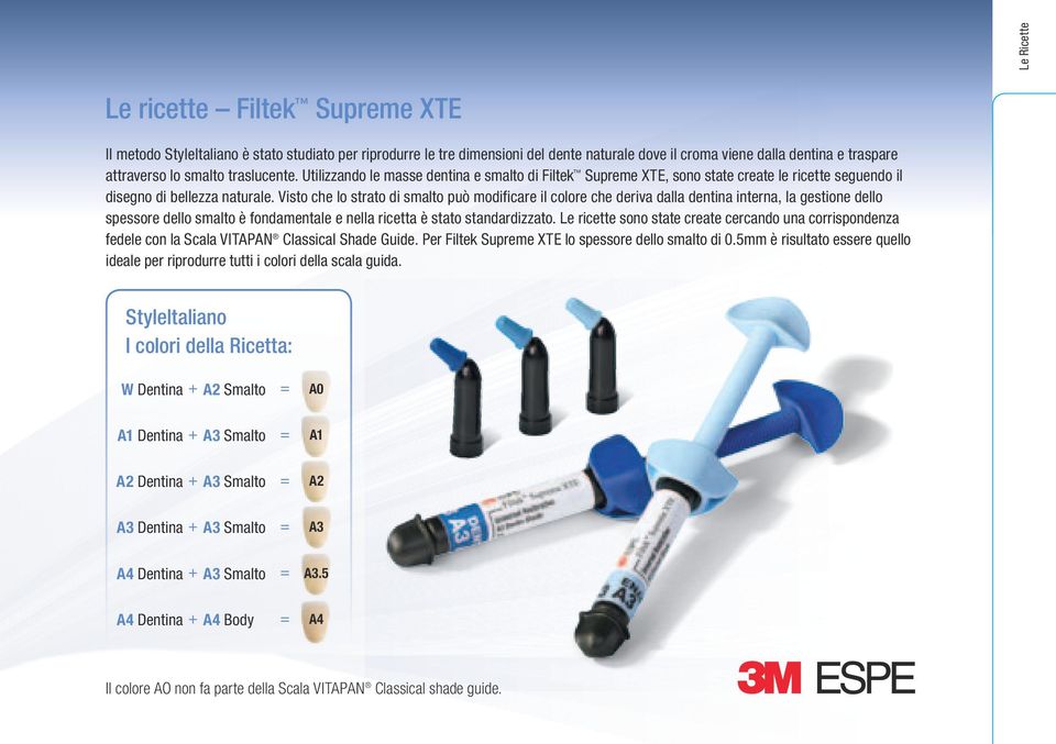 Visto che lo strato di smalto può modificare il colore che deriva dalla dentina interna, la gestione dello spessore dello smalto è fondamentale e nella ricetta è stato standardizzato.