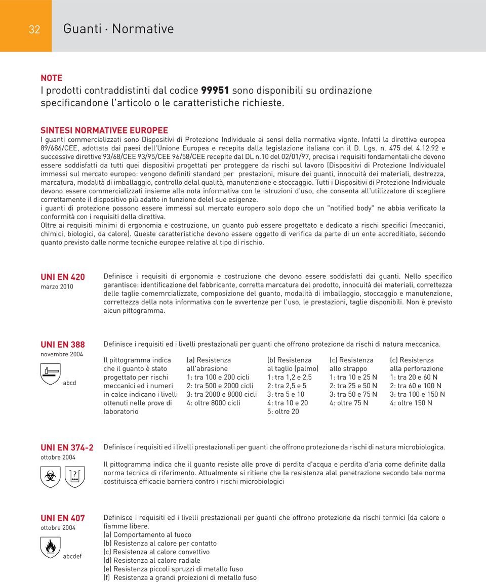 Infatti la direttiva europea 89/686/CEE, adottata dai paesi dell'unione Europea e recepita dalla legislazione italiana con il D. Lgs. n. 475 del 4.12.