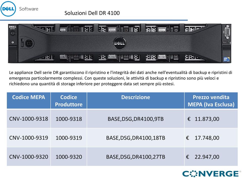 Con queste soluzioni, le attività di backup e ripristino sono più veloci e richiedono una quantità di storage inferiore per proteggere data set