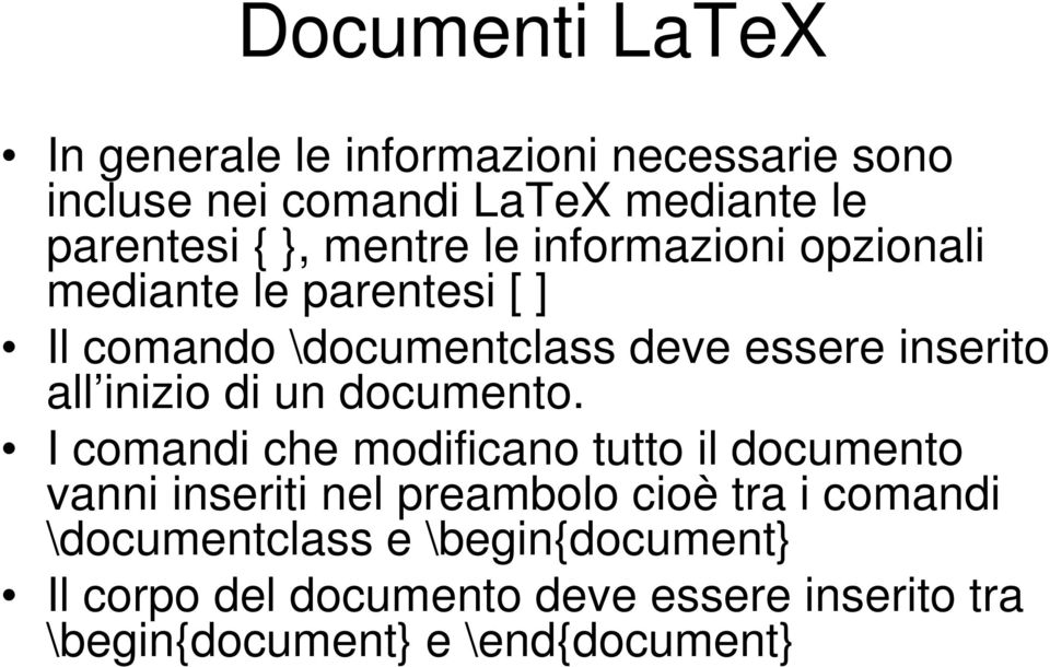 inizio di un documento.