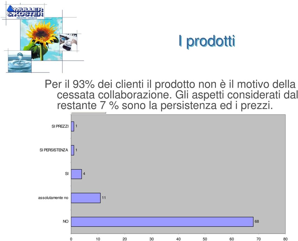 Gli aspetti considerati dal restante 7 % sono la persistenza