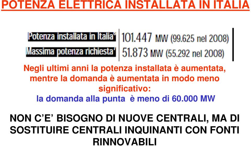 significativo: la domanda alla punta è meno di 60.