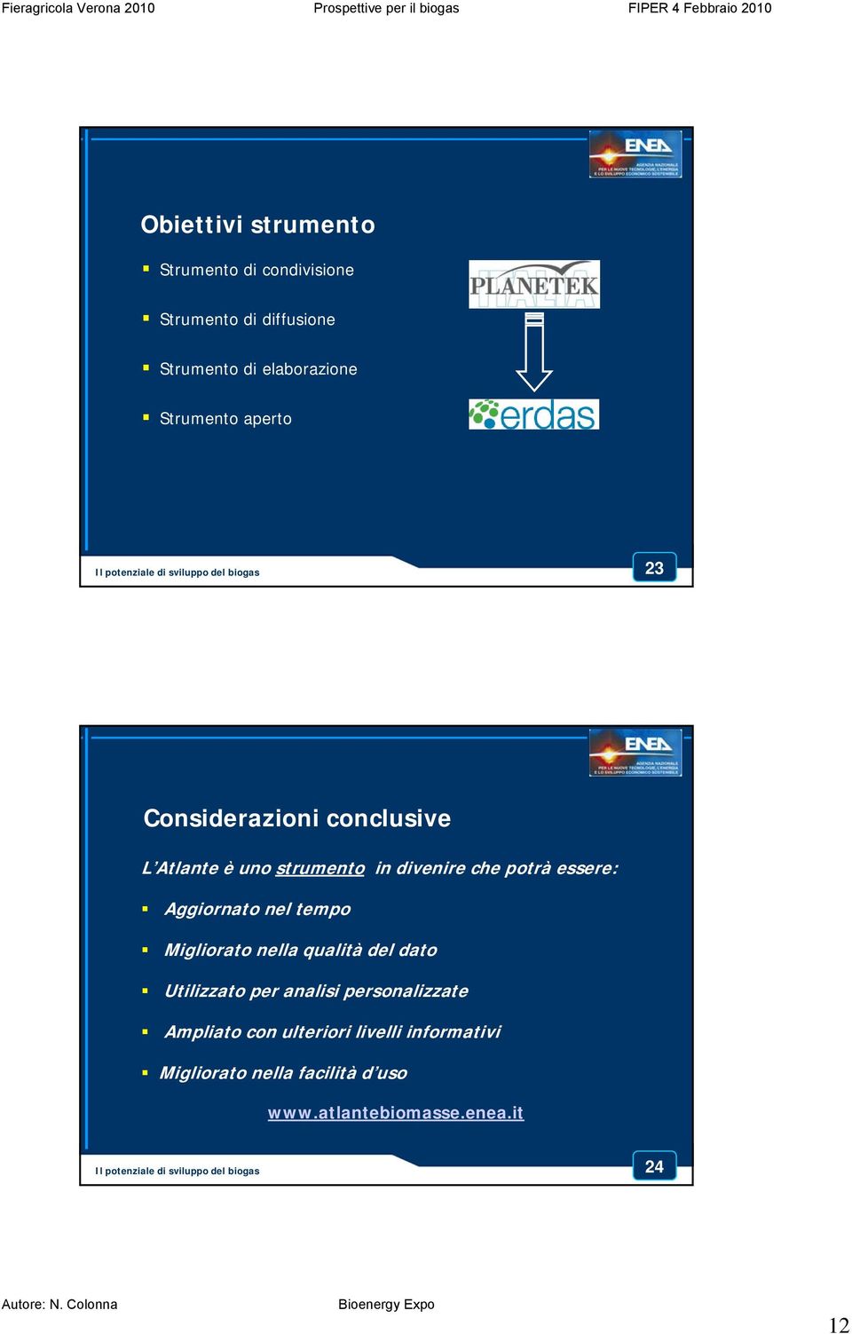 Aggiornato nel tempo Migliorato nella qualità del dato Utilizzato per analisi personalizzate Ampliato con ulteriori