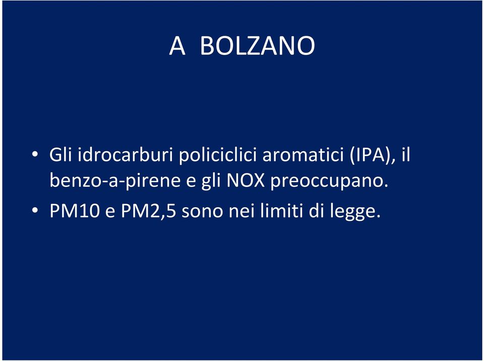 benzo-a-pirene e gli NOX