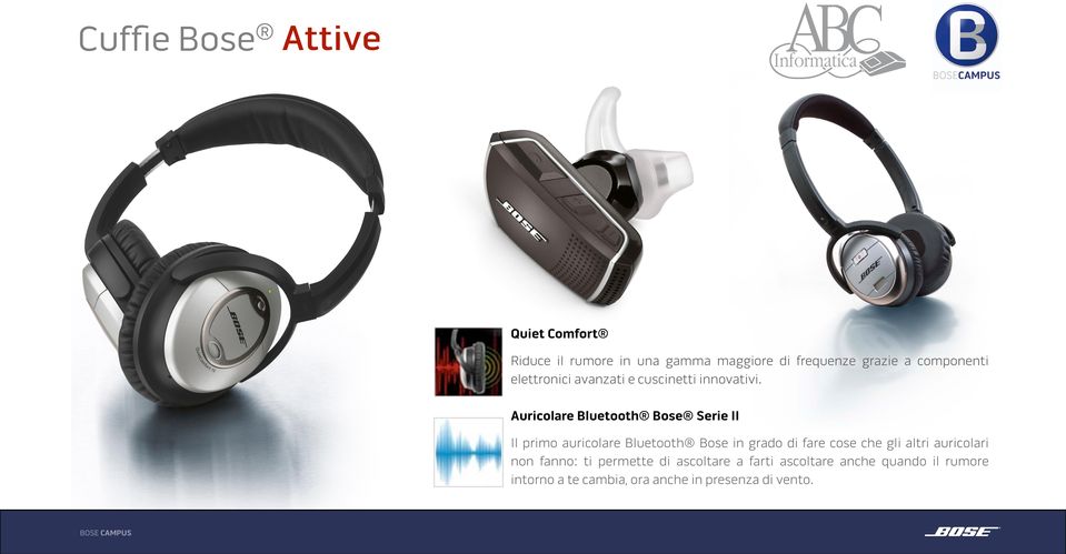 Auricolare Bluetooth Bose Serie II Il primo auricolare Bluetooth Bose in grado di fare cose che gli