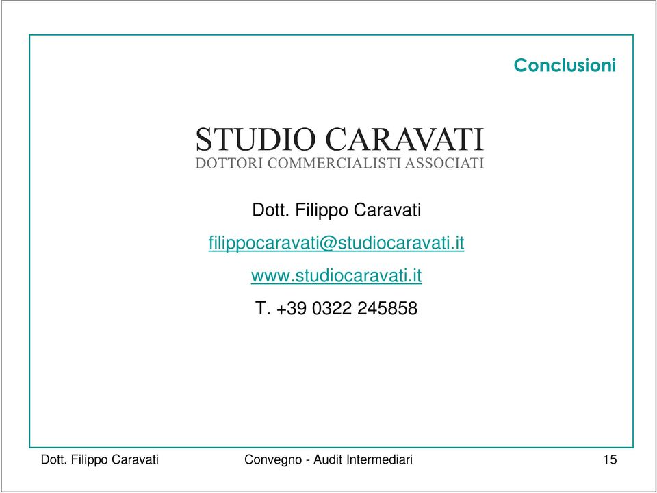 filippocaravati@studiocaravati.it www.