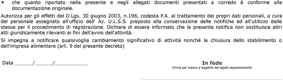 S. preposto alla conservazione delle notifiche ed all'utilizzo delle stesse per il procedimento di registrazione.