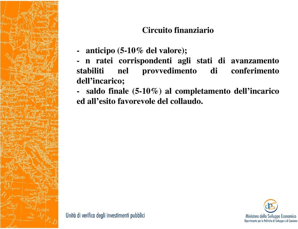 provvedimento di conferimento dell incarico; - saldo finale