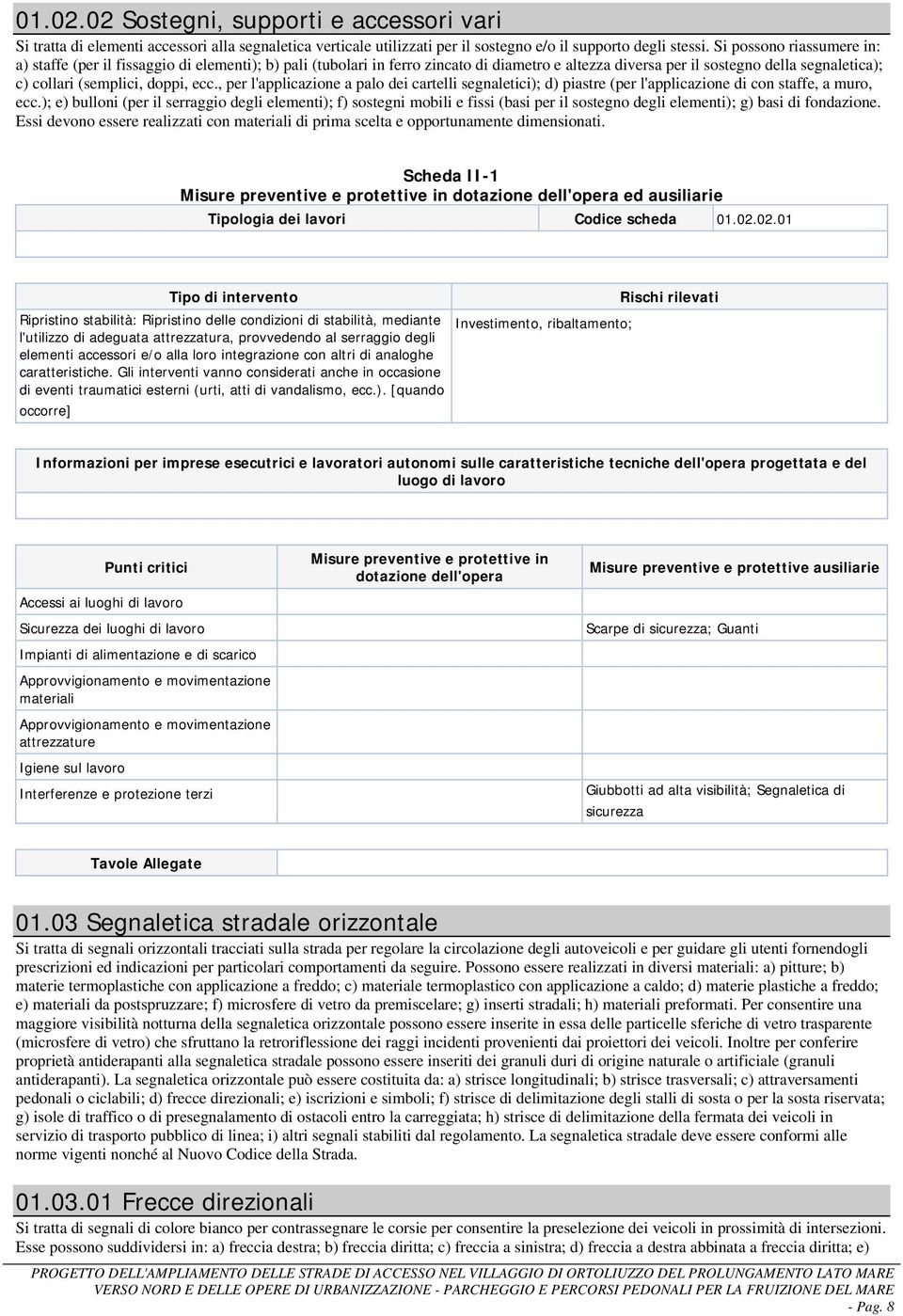 ecc., per l'applicazione a palo dei cartelli segnaletici); d) piastre (per l'applicazione di con staffe, a muro, ecc.